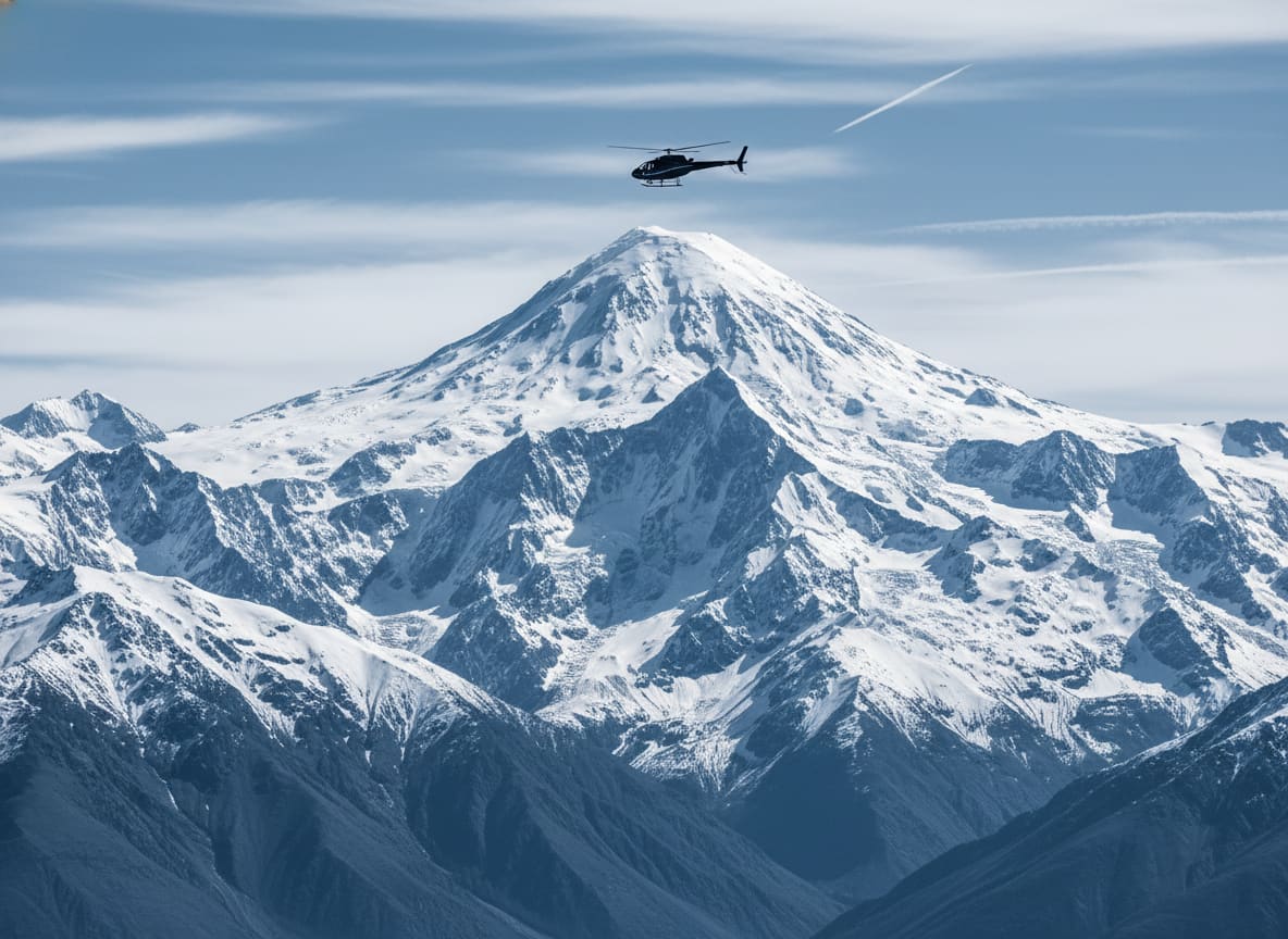 Vuelo en Helicóptero · Cordillera - Vuelos panorámicos o privados sobre la Cordillera de los Andes, Potrerillos y viñedos mendocinos. At